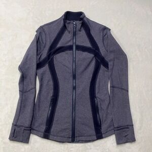 Lululemon Define Jacket Heathered Black Swan Size 6 Luon Athleisure